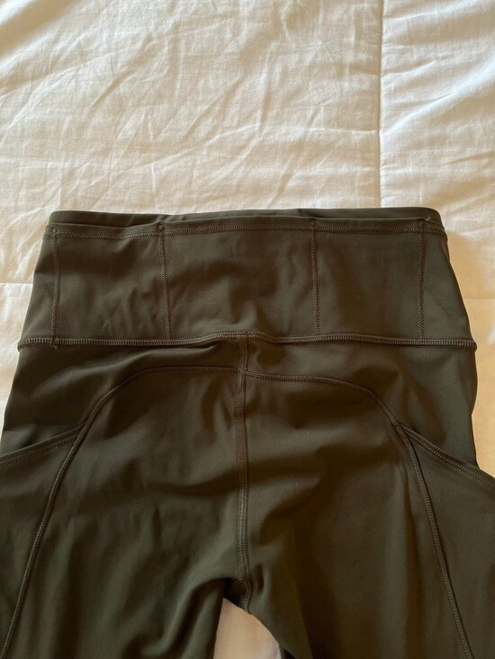 lululemon athletica Fast and Free Crop II 19" Nulux dark olive - Picture 4 of 11